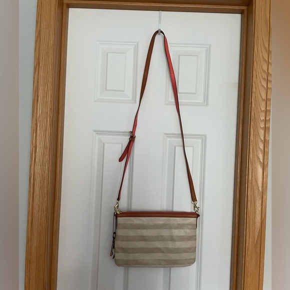 Fossil Coated Canvas Striped Shoulder Bag - Picture 9 of 11